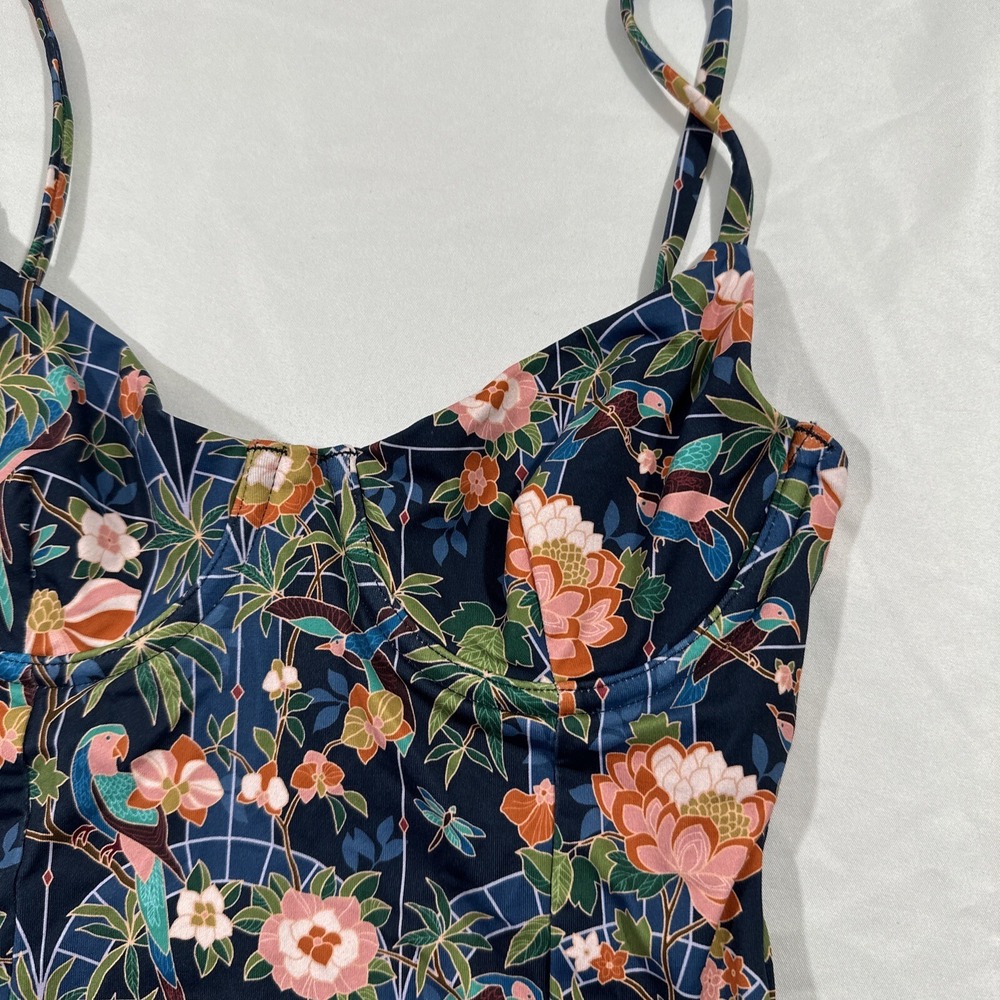 NEW $245 Onia [ XS ] Chelsea One Piece Swimsuit in Navy Multi Jungle Mosaic 7062 - Picture 8 of 16